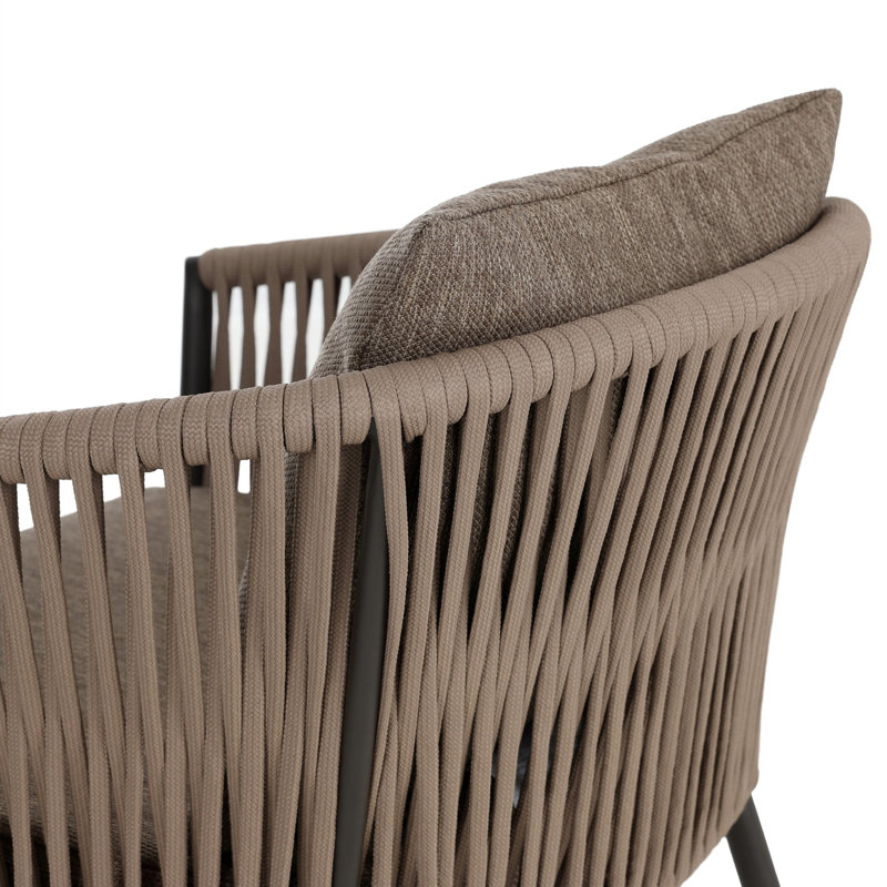 Porto Outdoor Dining Armchair, Bronze, Ellor Brown