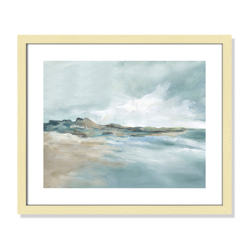Imprimé Sandpoint par Carol Robinson, H 16 po x l 19 po x P 1,25 po, Reproduction encadrée avec passe-partout, Doré