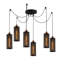 Lustre en métal à hauteur réglable 6 lumières