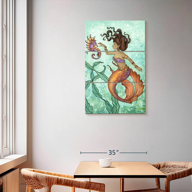 Shy Seahorse, 57" H x 36" W