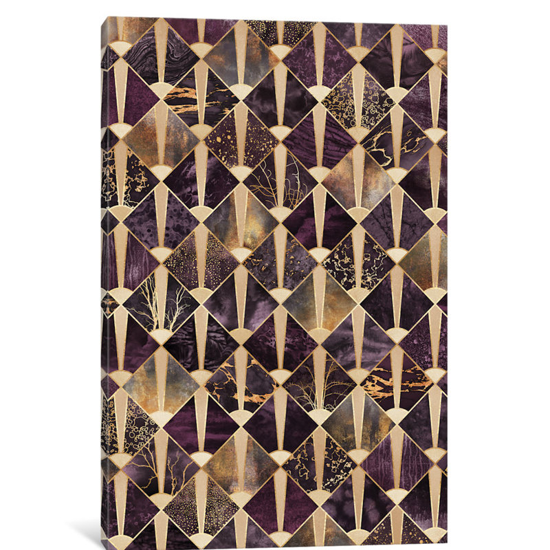 « art déco tiles ii », impression sur toile, H 26 po x l 18 po x P 1,5 po