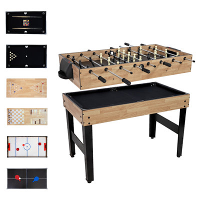 Anastasia 2-Player 49.5" 10-in-1 Multi-Game Table - Light Brown Wood Look