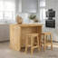 Solid Wood Kitchen Island Set-357760040