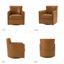 Fauteuil club pivotant en cuir véritable Arsim-897472078