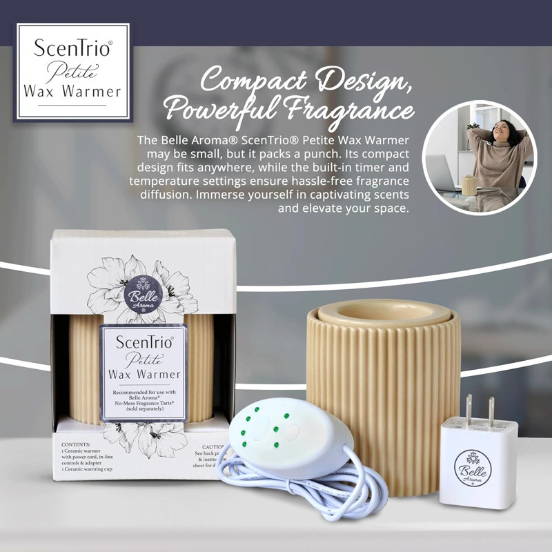Chauffe-cire ScenTrio Petite - Cannelé taupe