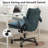 Cross-Legged Teddy  Office Chair With Flip up Armrest &Wide Seat，Ergonomic Fabric Home Office Chair -645316517