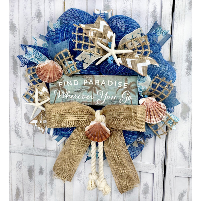 Faux Burlap 16'' Wreath