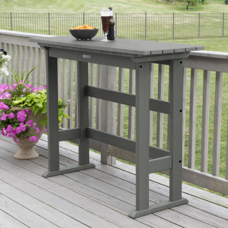 Arbnora Rectangular Outdoor Bar Table , 54 " W 21.05 " D, Coastal Teak