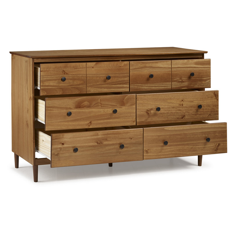 Ceti 6 Drawer 145Cm W Double Dresser, Caramel