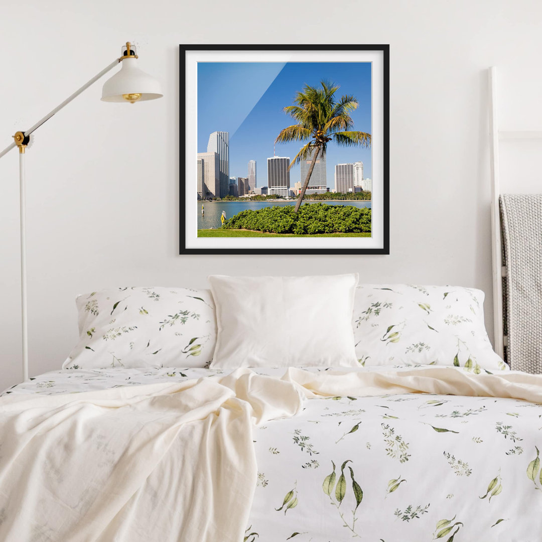 Gerahmtes Poster Miami Beach Skyline