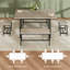 Ensemble de salle à manger extensible pour 4 à 8 personnes avec 2 bancs et 2 tabourets, conception peu encombrante-130147590