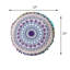 Ensemble de 4 housses de coussin rondes Mandala de 17 x 17 pouces, taies décoratives Boho Pom Pom pour canapé, lit et patio-126117023
