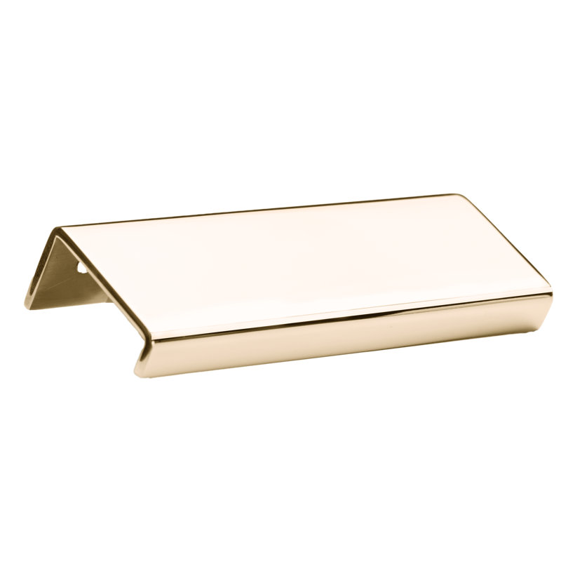 Modern Cabinet Finger Edge Pull, Polished Stainless Steel, 7 7/8″