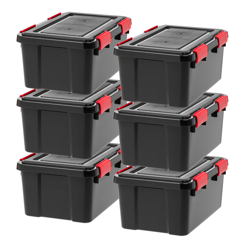IRIS Weatherproof Heavy-Duty Storage Tote in Black, 19 Qt. 
