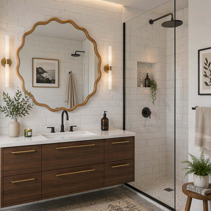 Miroir Elegant, Natural Wood