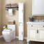 Armoire de rangement pour salle de bain de 67,51 po de hauteur avec tablettes réglables, armoire autoportante mince à 2 portes avec anti-basculement, compartiments ouverts, pour la maison, les petits espaces, la salle de bain, la cuisine, le salon, blanc