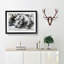 Resting Rhino in Abstract - Picture Frame Painting Print on MDF-55598388-55598393
