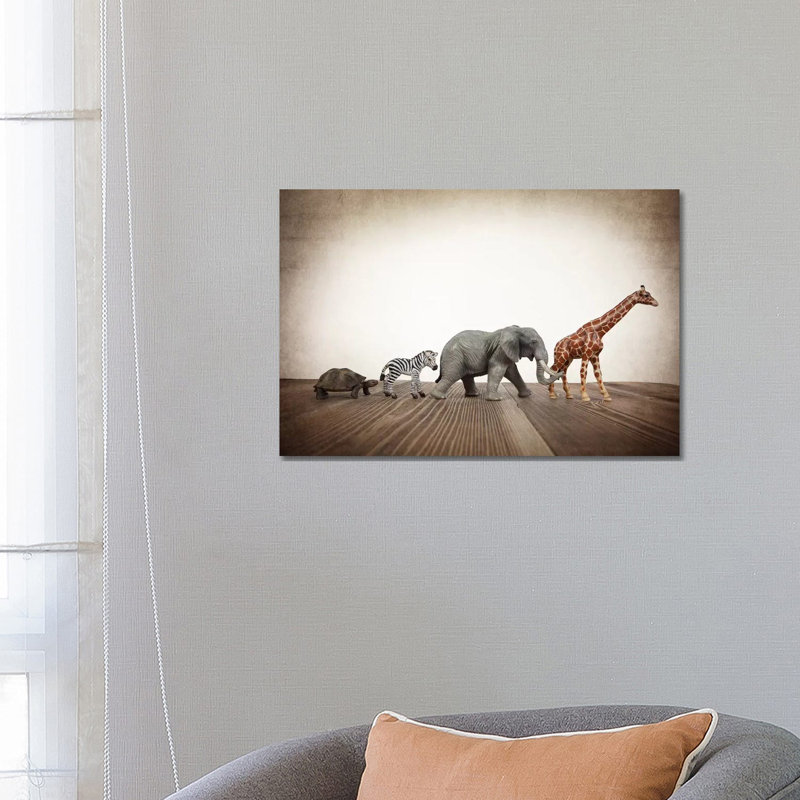 Safari Line I - Print on Canvas, Wrapped Canvas, 66.04 cm H x 45.72 cm W x 3.175 cm D