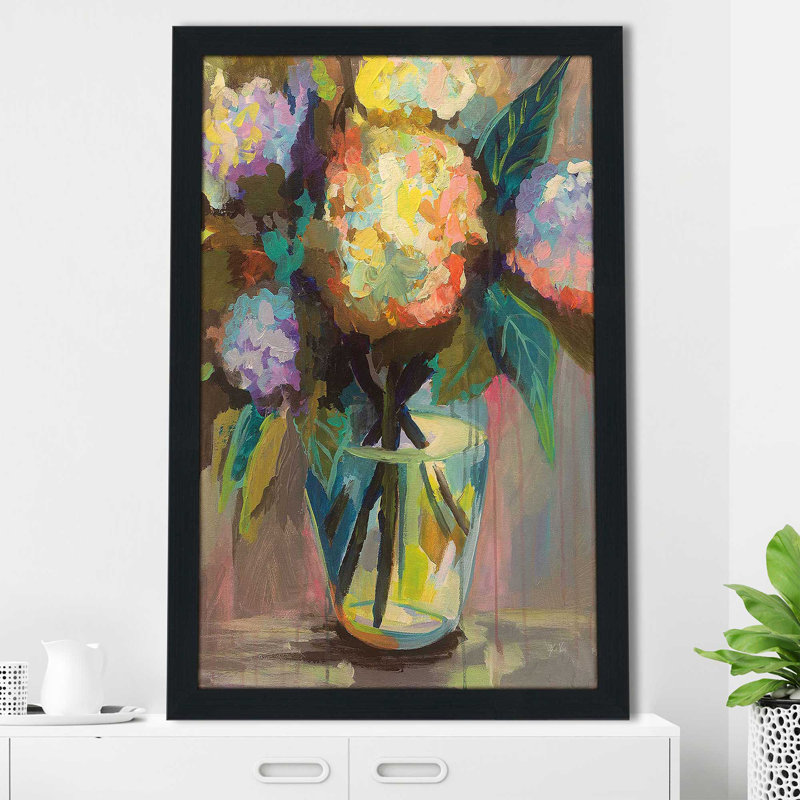 " Glass Study ", Espresso Framed, 39.5" H x 27.5" W x 0.75" D