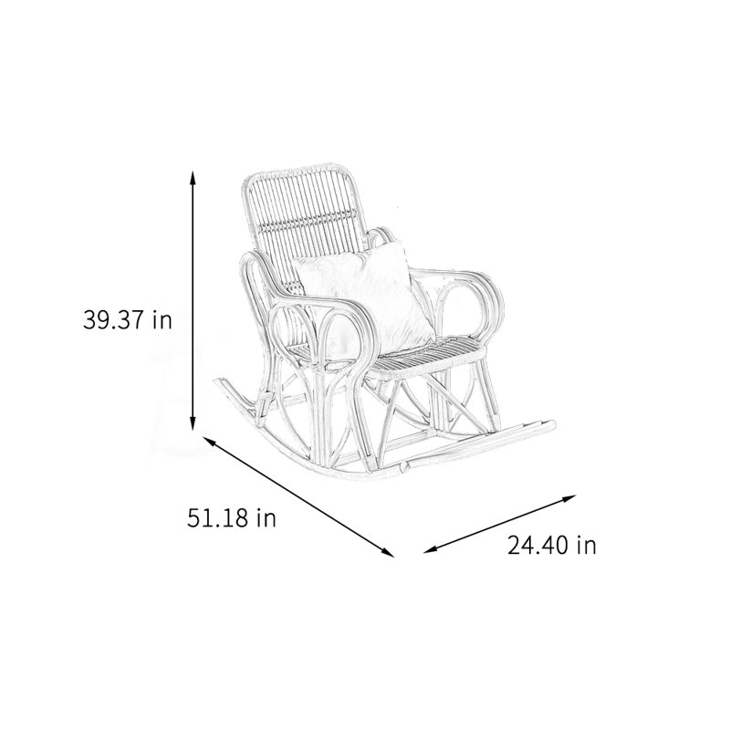 Chaise berçante Home Lazy Casual