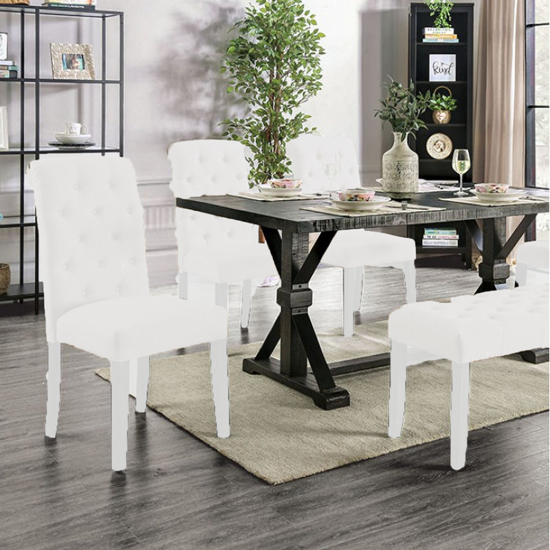 Adaiah Trestle Dining Set, Light Gray