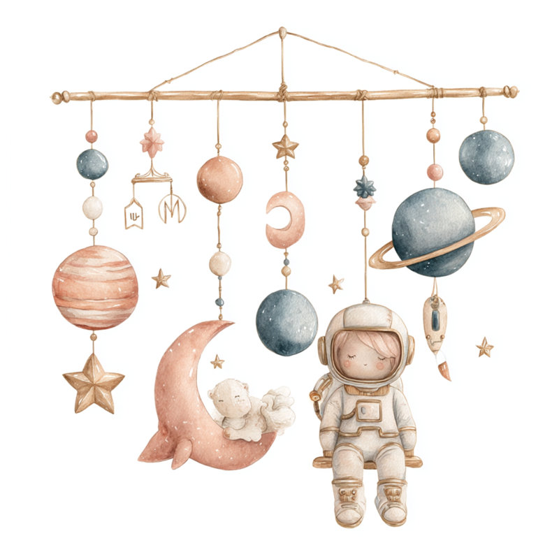Rideau de douche mobile Astronaut, L 70 po x H 84 po