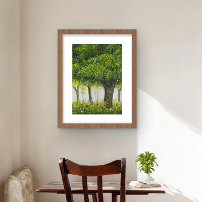 Forêt par Summer - reproduction encadrée mat pour décoration intérieure