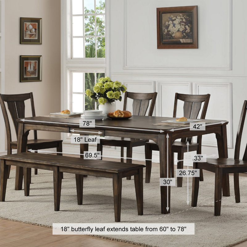 Extendable Solid Wood Base Dining Table