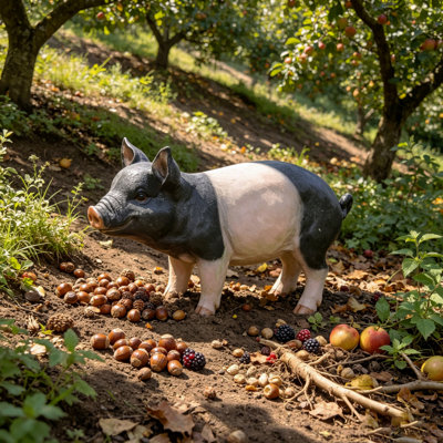 Statues de cochons de jardin, décor extérieur, figurines de cochons réalistes en résine de 66 cm, cochon à taches noires et cochon rose pâle, ornements de pelouse pour jardin, terrasse, ferme, aménagement paysager