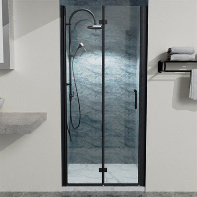 Semi-Frameless Shower Door, Glass Shower Door With Reversible Installation