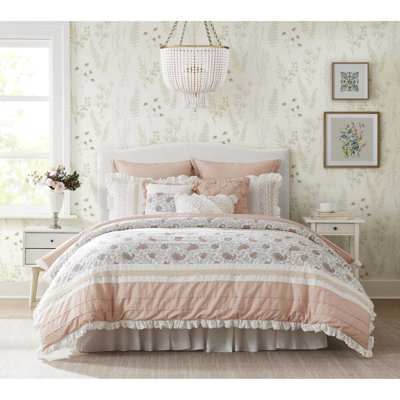 Édredon 9 pièces pour lit très grand - coton, motif cachemire, bride, 2 taies décoratives, coussins décoratifs Euro 3, tissu doux et respirant avec imprimé, dentelle, poids léger