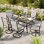 6 chaises de patio pivotantes pour l'extérieur 6 pièces, structure en métal rotative à 360 ° avec tissu Teslin, chaises de patio avec accoudoirs pour les repas en plein air, terrasse, cour-266784557