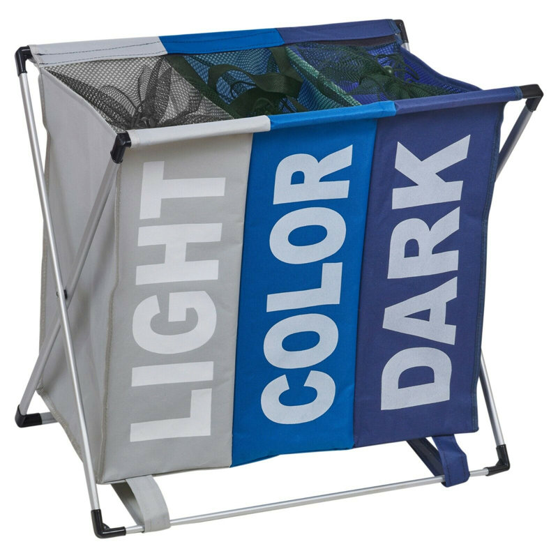 Fabric Laundry Sorter, Blue/Grey