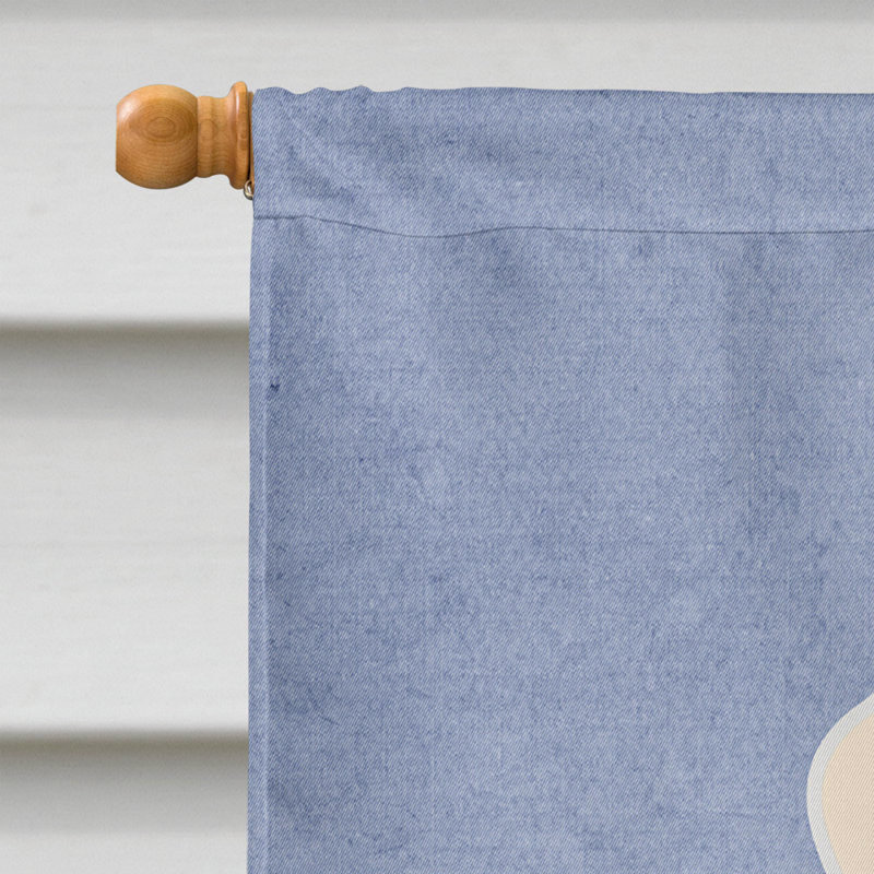 Polyester 2 côtés 40 x 28 po welcome drapeau maison, Bedlington terrier sable