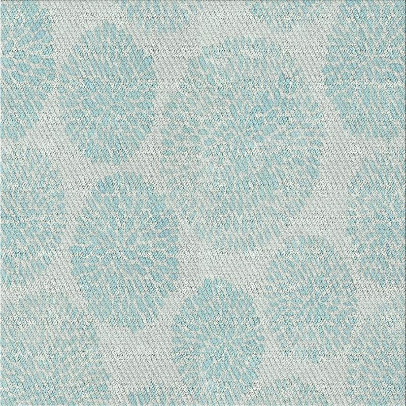 Tapis de zone bleue à motifs, Carré 5 pi