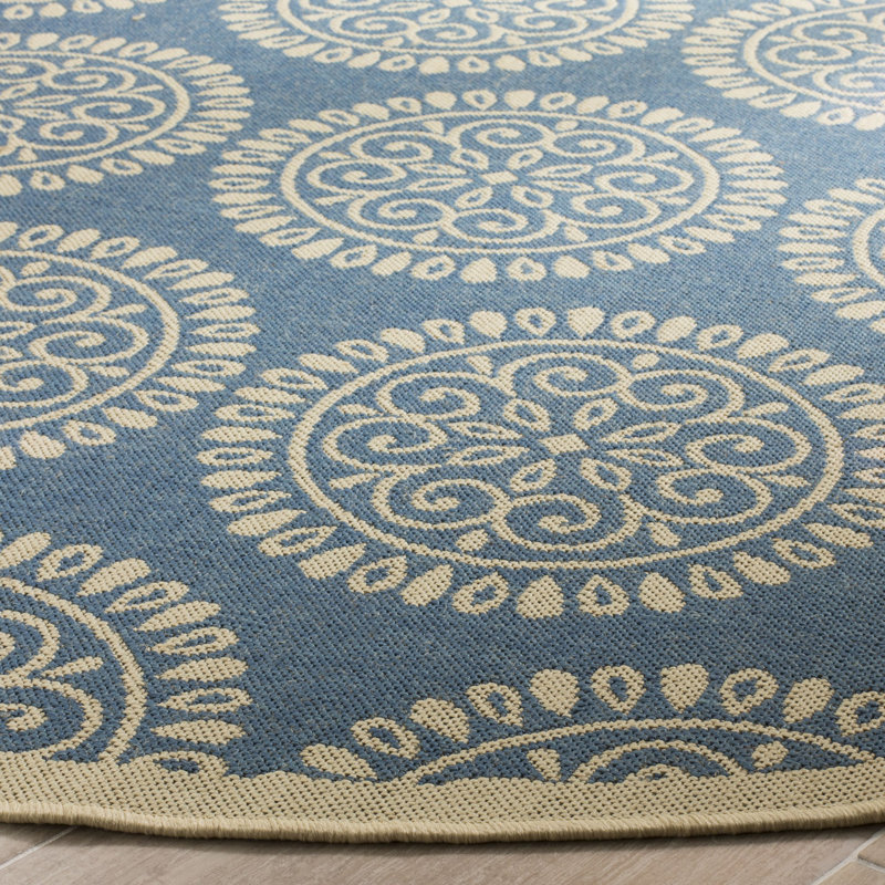 Tapis d'intérieur / extérieur Burnell Linden, Carré 6 pi 7 po