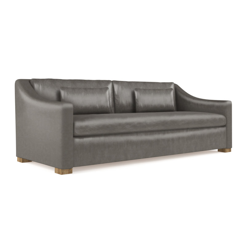 Canapé Crosby, H 32,5 po x l 96 po x P 43 po, Ponce rétro en cuir, Patiné