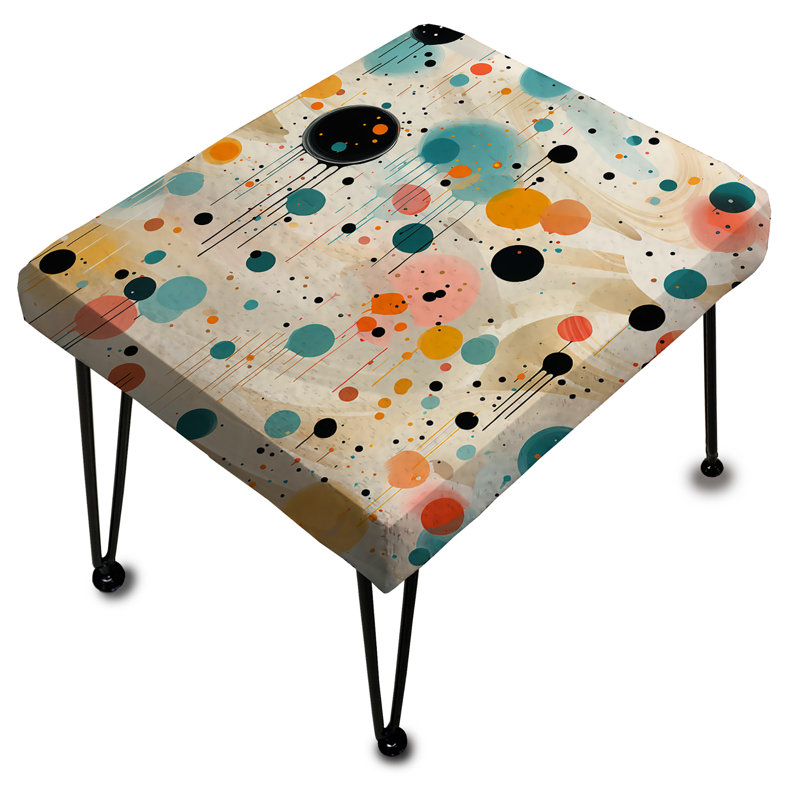 Multicolor Dance Polka Dots Pattern - Polka Dots Rectangle Ottoman