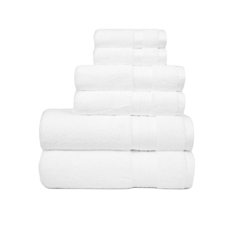 Trident Organica, 100% Organic 6-Piece Towel Set, White