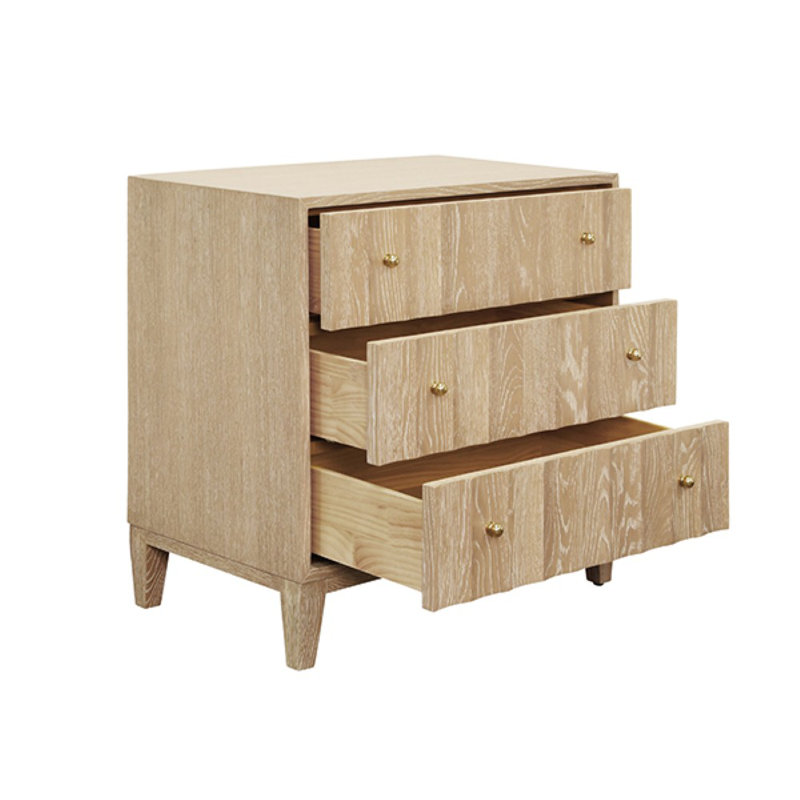 Carmack 3 - Drawer Nightstand, Oak