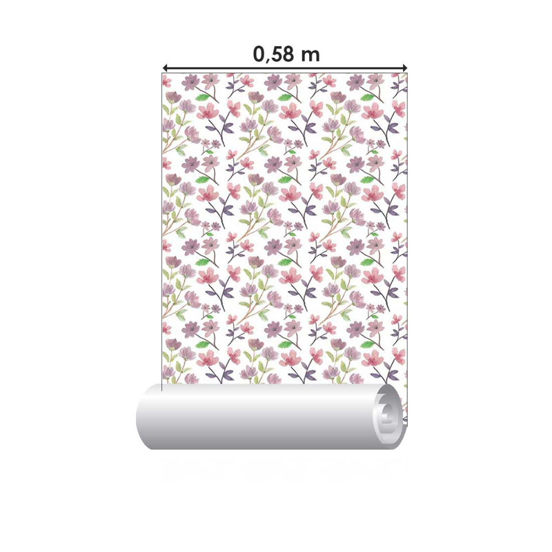 Rouleau de papier peint lisse L 126 po x l 24 po Aubina