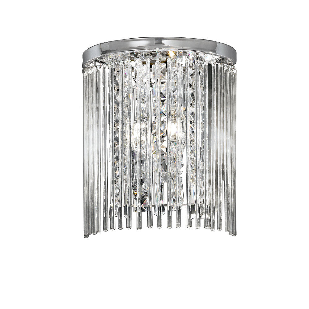 Chrome Flush Mounted Sconce