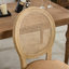 Ensemble de 2 chaises de salle à manger style français avec dossier en rotin-870858294