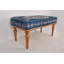 Banc bleu, banc repose-pieds, banc moderne, banc de tapis turc, banc fait à la main, décoration intérieure, mobilier fait à la main, banc de fenêtre, banc de piano,-200550960