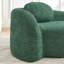 Fauteuil paresseux moderne simple ovale avec dossier intégré, accoudoirs latéraux et oreiller, chaise longue compacte pour le salon - vert