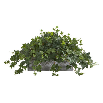 20'' Faux Ivy Plant in Stone Planter
