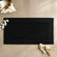 Tapis pour salle de bain 24 po x 72 po réversible 100% coton noir 3000 g / m² - Fabrication supérieure, utilisation à long terme, assortie avec des serviettes épaisses, lavable à la machine-110366609