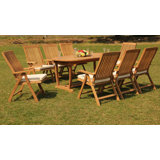 Euclid Outdoor 11 - Piece Teak Dining Set