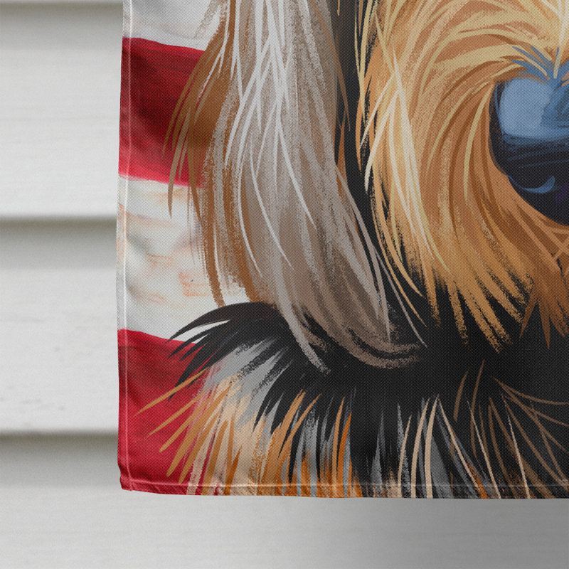 Polyester à 2 côtés 28 x 40 po drapeau maison, Chien à loutre