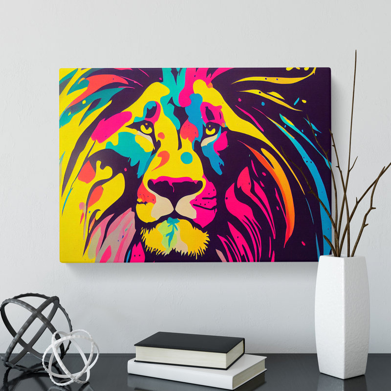 Lion Splash Vol.1 Abstract - Wrapped Canvas, 40cm H x 60cm W x 3cm D